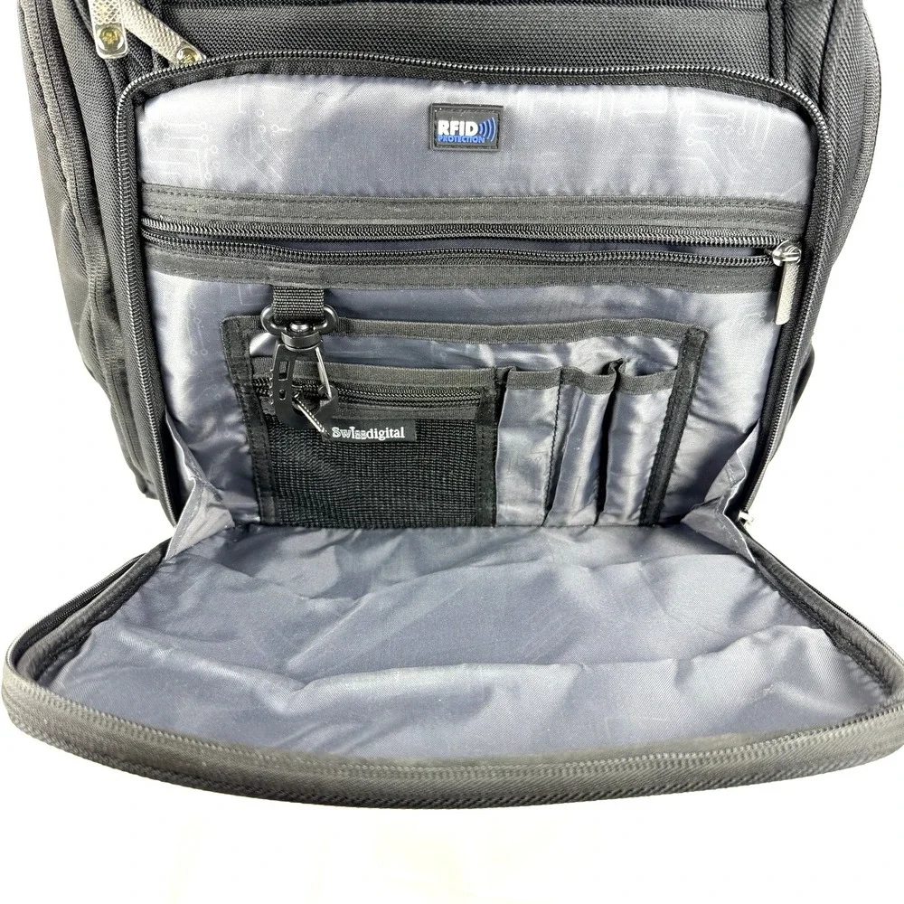 SWISSDIGITAL 38 L Laptop Backpack Simm 1.0 Deluxe Backpack Black